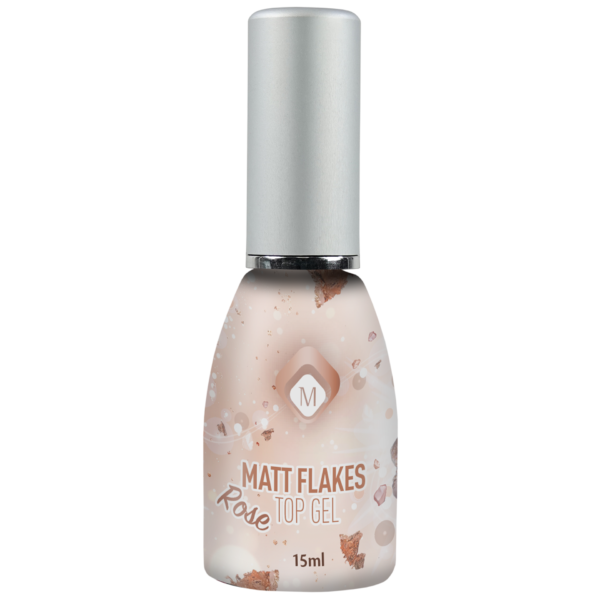 Matte Flakes Top Gel Rose - Afbeelding 3