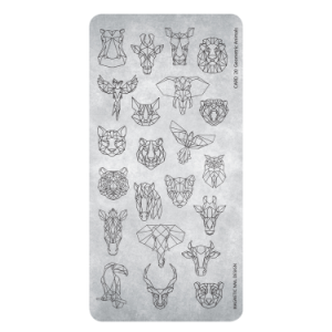 Stamping Plate 20 Geometric Animals