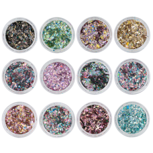 Crushed Metal Flakes 12 Colors