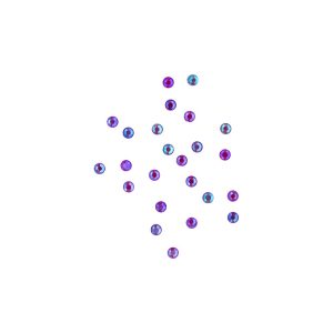 Rhinestones Neon Purple 24st S