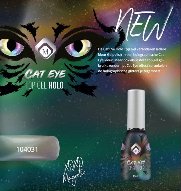 Cat Eye Top Gel Holografic TPO Free - Afbeelding 2