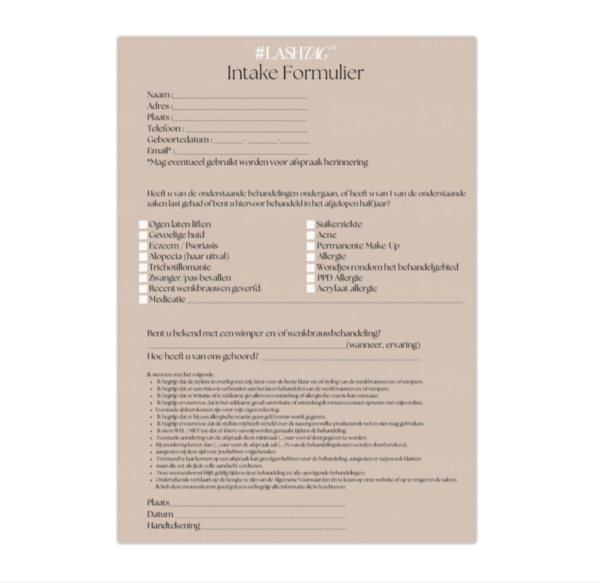 Intake Formulieren – (50 stuks)