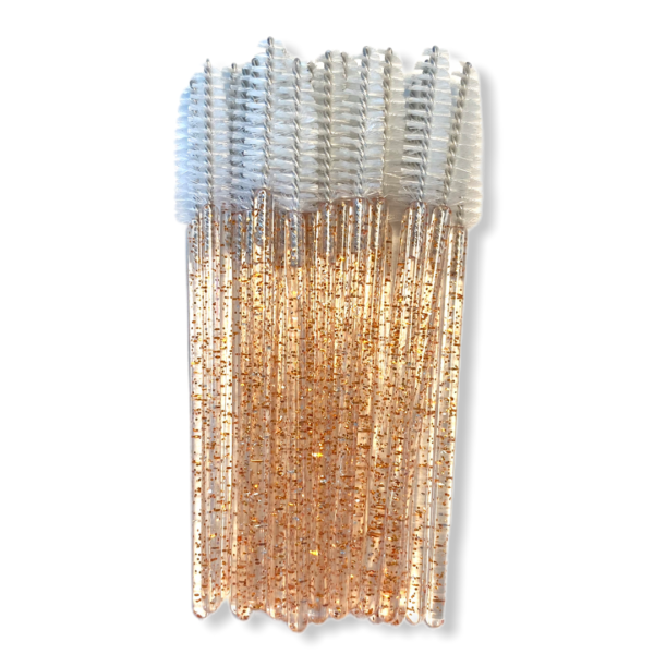 Mascara Brushes Rose Gold Glitter