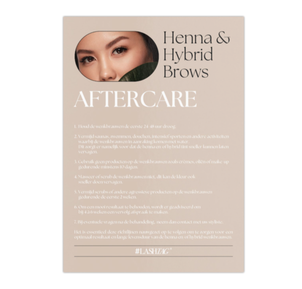 Nazorg Flyers – Henna & Hybrid (50 stuks)