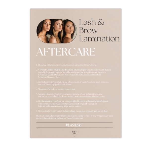 Nazorg Flyers – Lash & Brow Lamination (50 stuks)