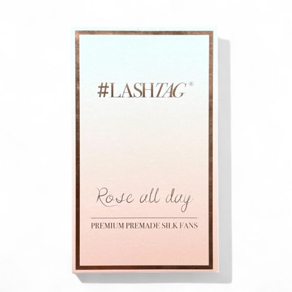 Rose All Day Premium Premade Silk Fans 4D D Krul BOX