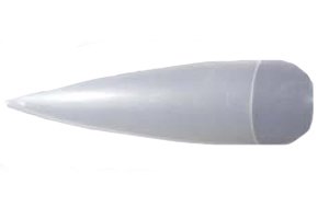Nail Art Tips Styletto Clear 50 st (zonder stokje) (2) iets kleiner dan (1)
