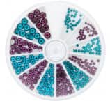 Strass Wheel Turqouise&Purple 270 pcs
