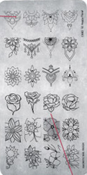 Stamping Plate 18 Happy Floral